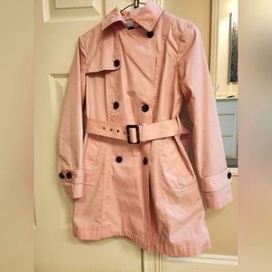Pink Banana Republic trench coat